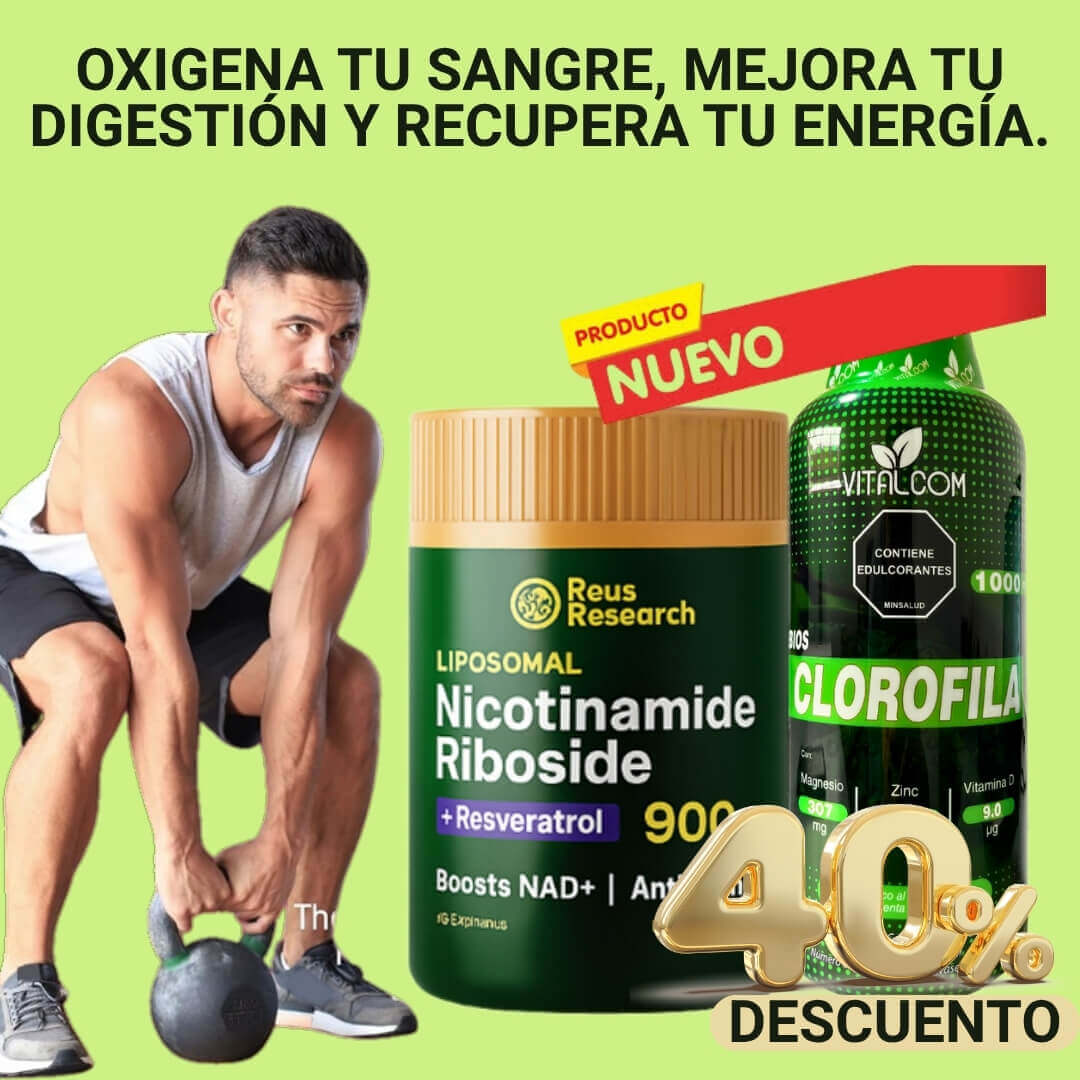 LIPOSOMAL NAD+ RESVERATROL Y CLOROFILA LIQUIDA.