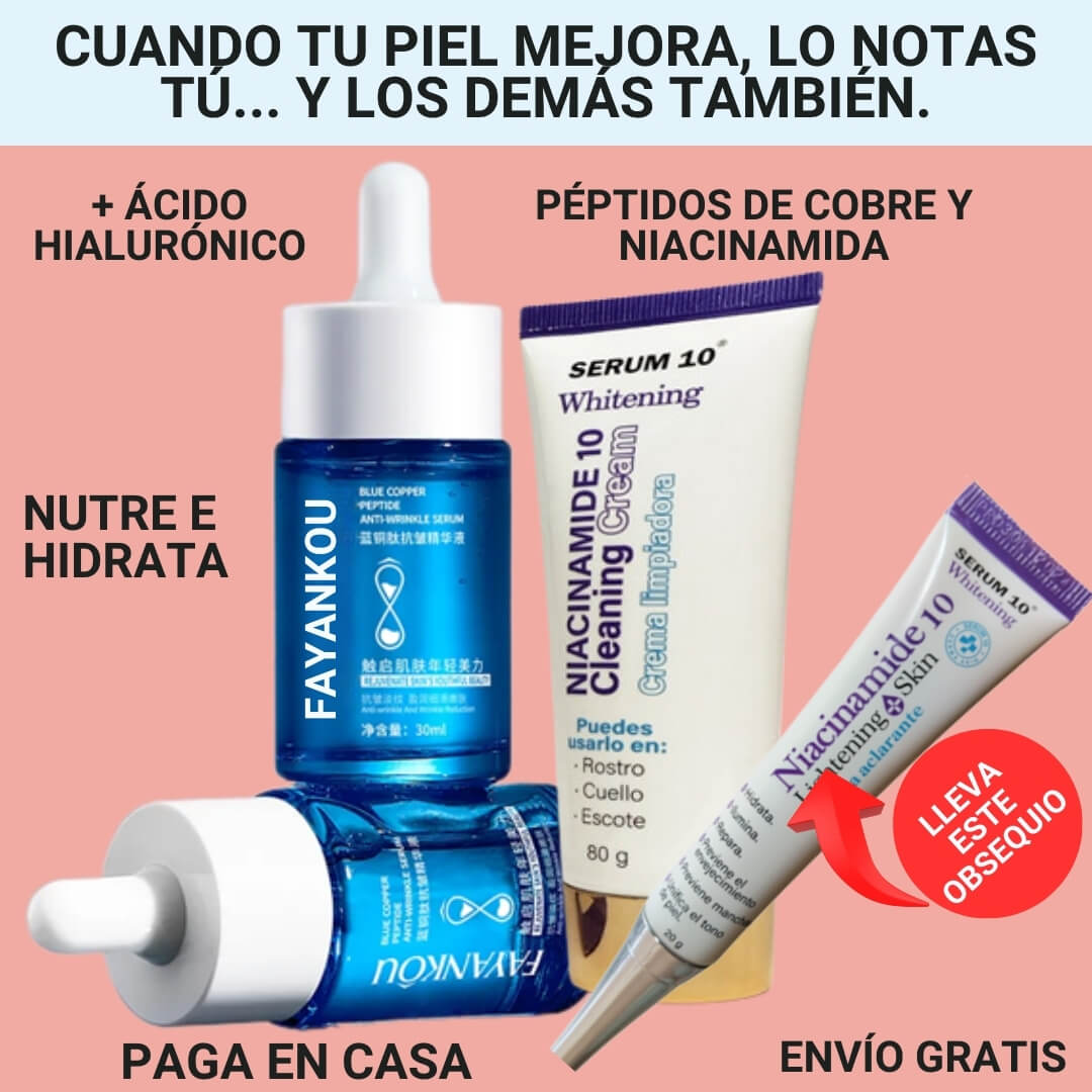 COMBO ANTIENVEJECIMIENTO Y ACNÉ + OBSEQUIO.