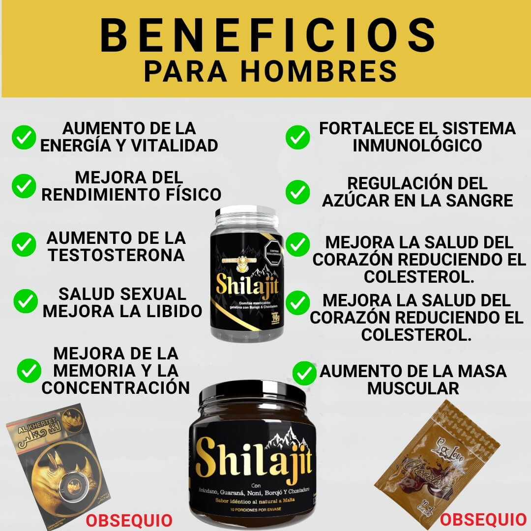 COMBO SHILAJIT® DEL GYM A LA CAMA. ENERGIA Y POTENCIA + OBSEQUIOS