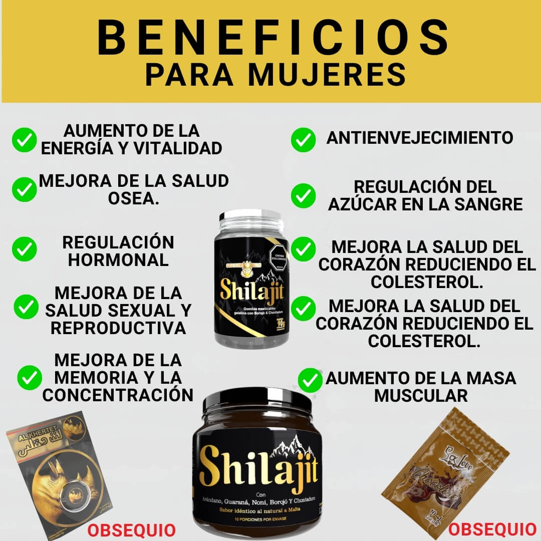 COMBO SHILAJIT® DEL GYM A LA CAMA. ENERGIA Y POTENCIA + OBSEQUIOS