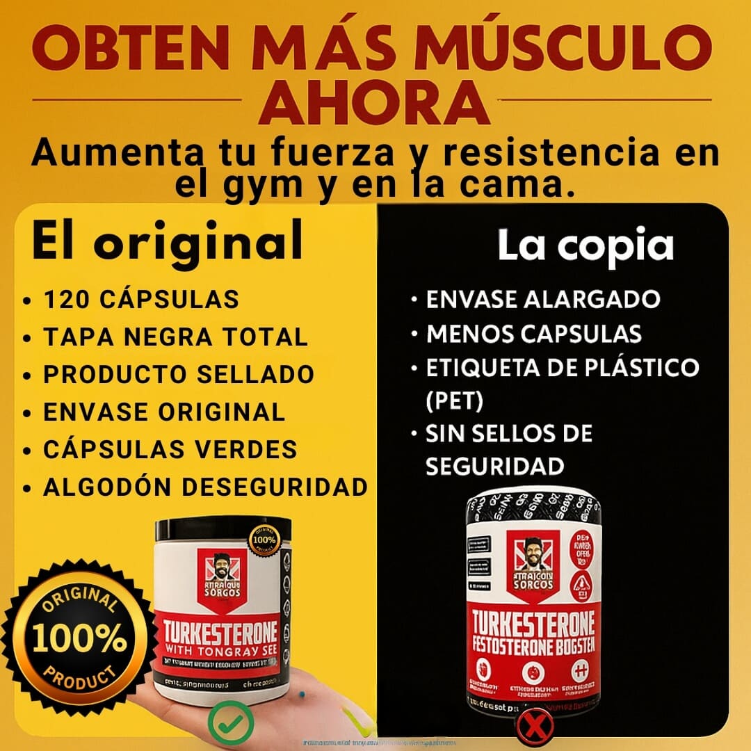 RECUPERA TU POTENCIA EN EL GYM Y EN LA CAMA CON TURKESTERONE.®