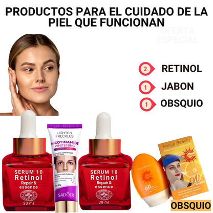 SERUM 10®️ LLEVA 2 RETINOL 1 JABÓN, MAS OBSEQUIO😍