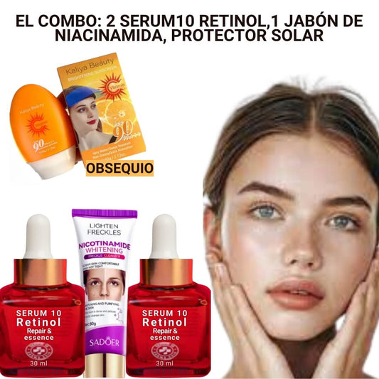 SERUM 10®️ LLEVA 2 RETINOL 1 JABÓN, MAS OBSEQUIO😍