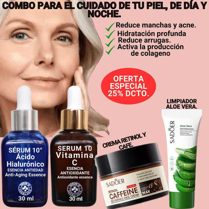 COMBO SERUM 1O®️ "CUIDA TU PIEL DE DIA Y NOCHE"