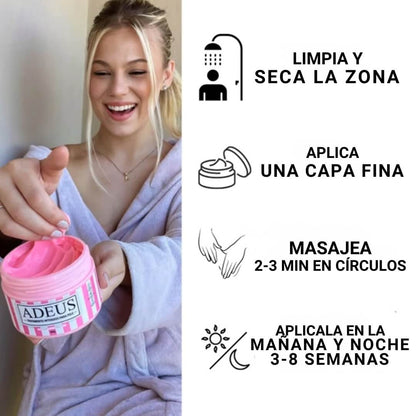 CREMA ADEUS® ORIGINAL. COMBATE ESTRIAS, FLACIDEZ Y CELULITIS YA.