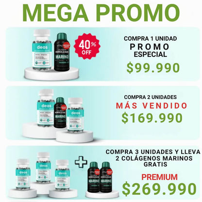 DEOS®️: ELIMINA EL MAL OLOR EN AXILAS, PIES, ALIENTO Y ZONA INTIMA. + COLÁGENO HIDROLIZADO GRATIS.