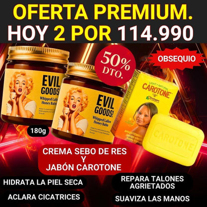 EVIL GOODS + JABON CAROTONE®️ EL COMBO QUE RENUEVA TU PIEL EN NAVIDAD.