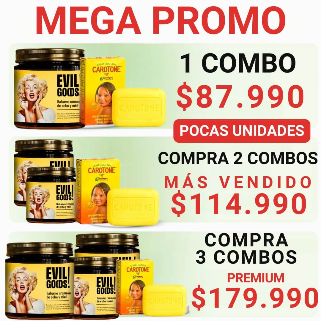 EVIL GOODS + JABON CAROTONE®️ EL COMBO QUE RENUEVA TU PIEL EN NAVIDAD.