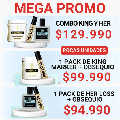 KING MARKER Y HER LOSS® + OBSEQUIO. POTENCIA Y FRESCURA TODO EL DIA.