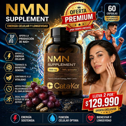 RECUPERA TU ENERGIA, VITALIDAD Y VERTE JOVEN CON NMN CATA-KOR