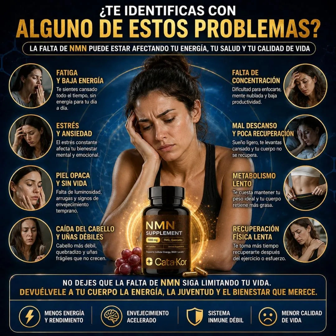 RECUPERA TU ENERGIA, VITALIDAD Y VERTE JOVEN CON NMN CATA-KOR