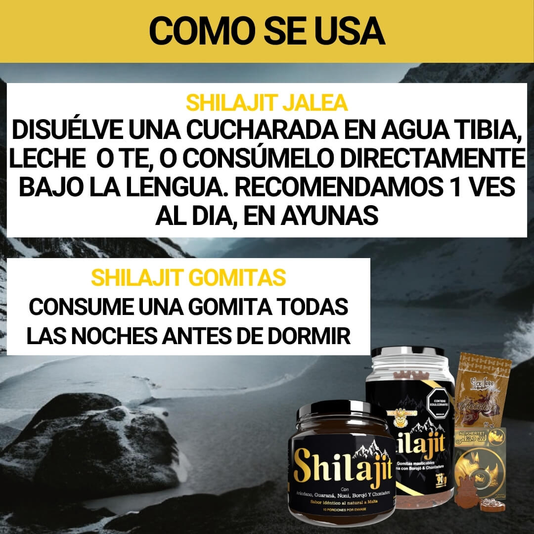 COMBO SHILAJIT® DEL GYM A LA CAMA. ENERGIA Y POTENCIA + OBSEQUIOS