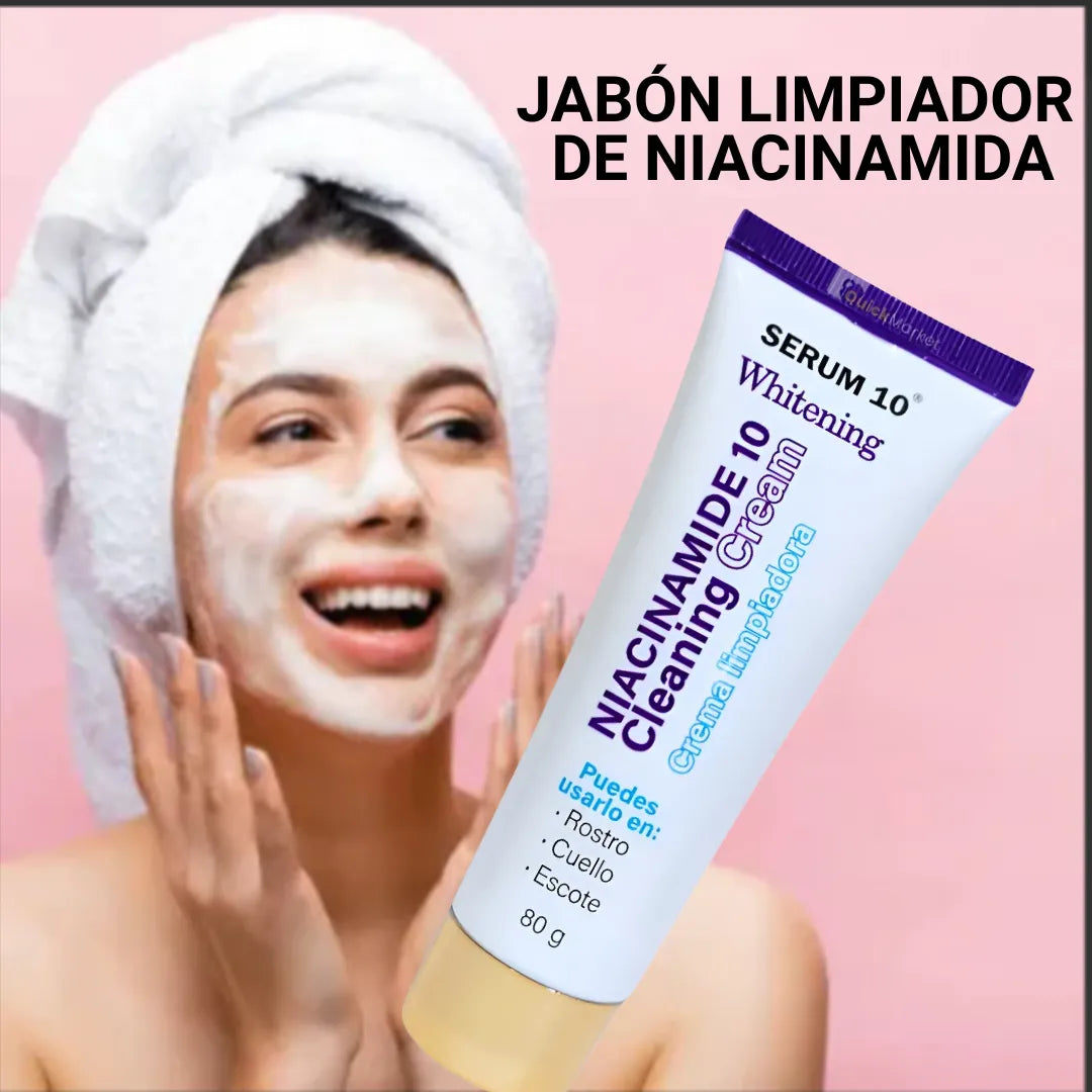 JABÓN DE NIACINAMIDA, CREMA COLAGENO Y CREMA DE VITAMINA D Y E.