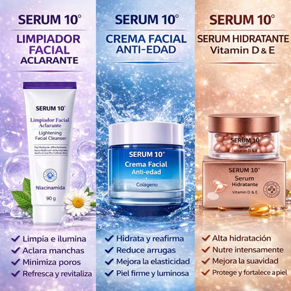 JABÓN DE NIACINAMIDA, CREMA COLAGENO Y CREMA DE VITAMINA D Y E.