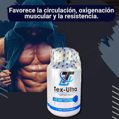 TEX-ULTRA®. SE UN TORO EN LA CAMA Y EN EL GYM + POTENCIA + ENERGIA.