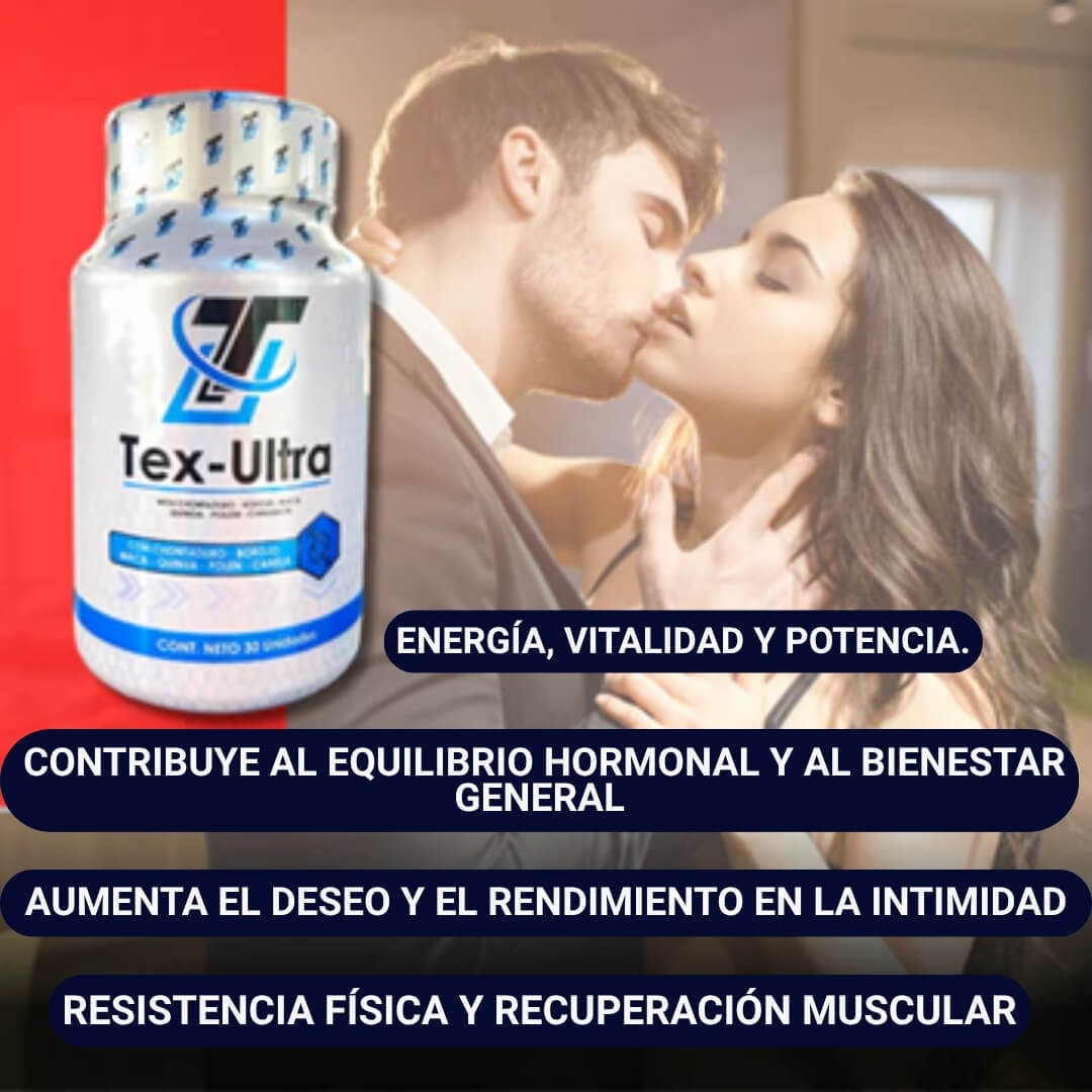 TEX-ULTRA®. SE UN TORO EN LA CAMA Y EN EL GYM + POTENCIA + ENERGIA.