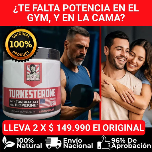 RECUPERA TU POTENCIA EN EL GYM Y EN LA CAMA CON TURKESTERONE.®