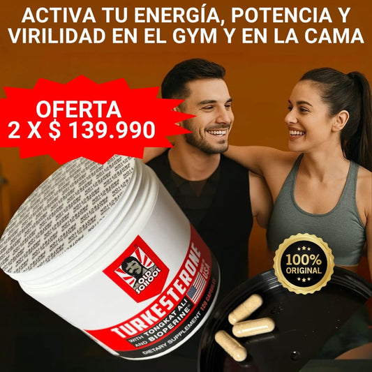 RECUPERA TU POTENCIA EN EL GYM Y EN LA CAMA CON TURKESTERONE EL ORIGINAL.®