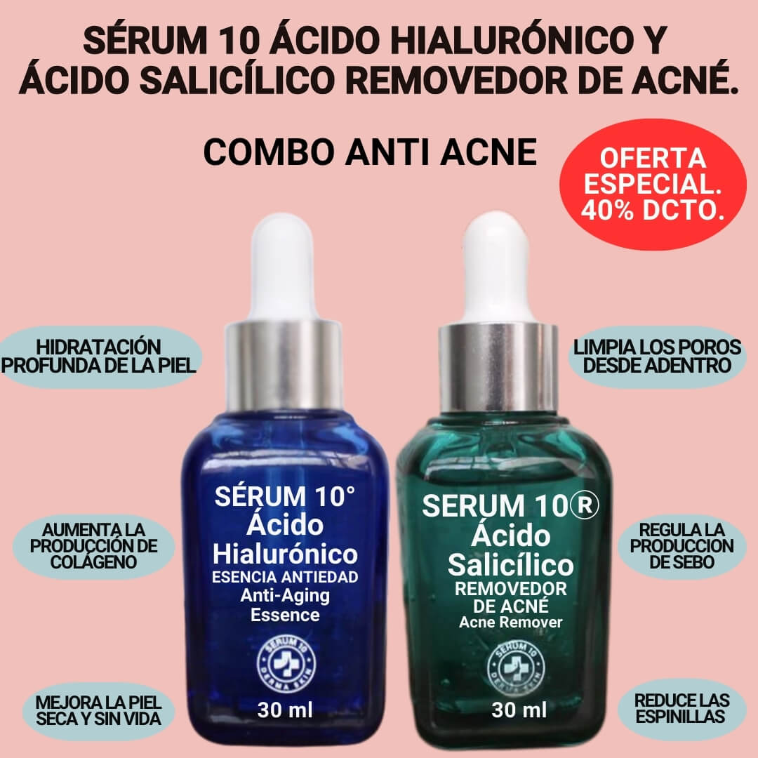 SERUM10® COMBO ANTI ACNÉ + OBSEQUIO.